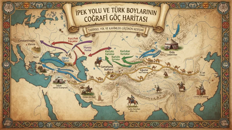 İpek Yolu ve Türk Boylarının Coğrafi Göç Haritası